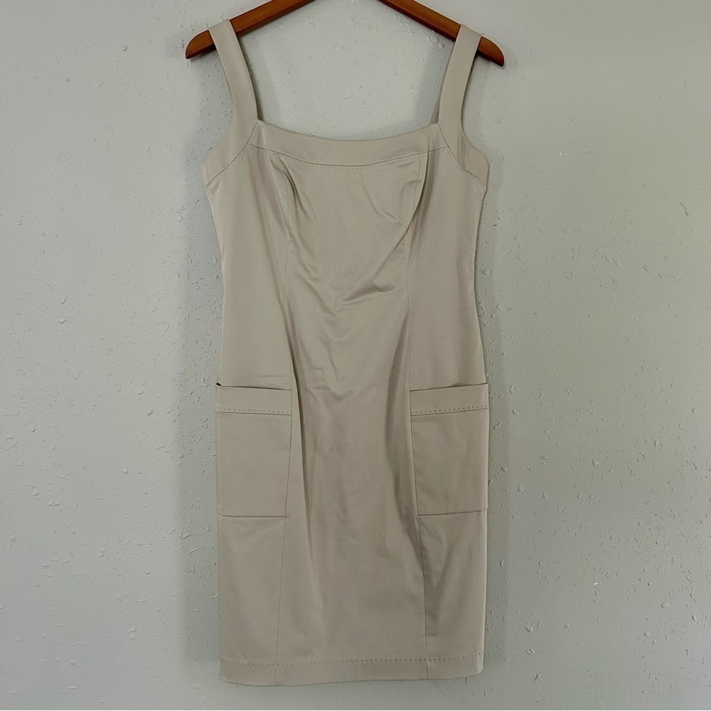 NWT Elie Tahari OffWhite Cream Neutral Sleeveless Katy Dress Mini Size 6 Formal